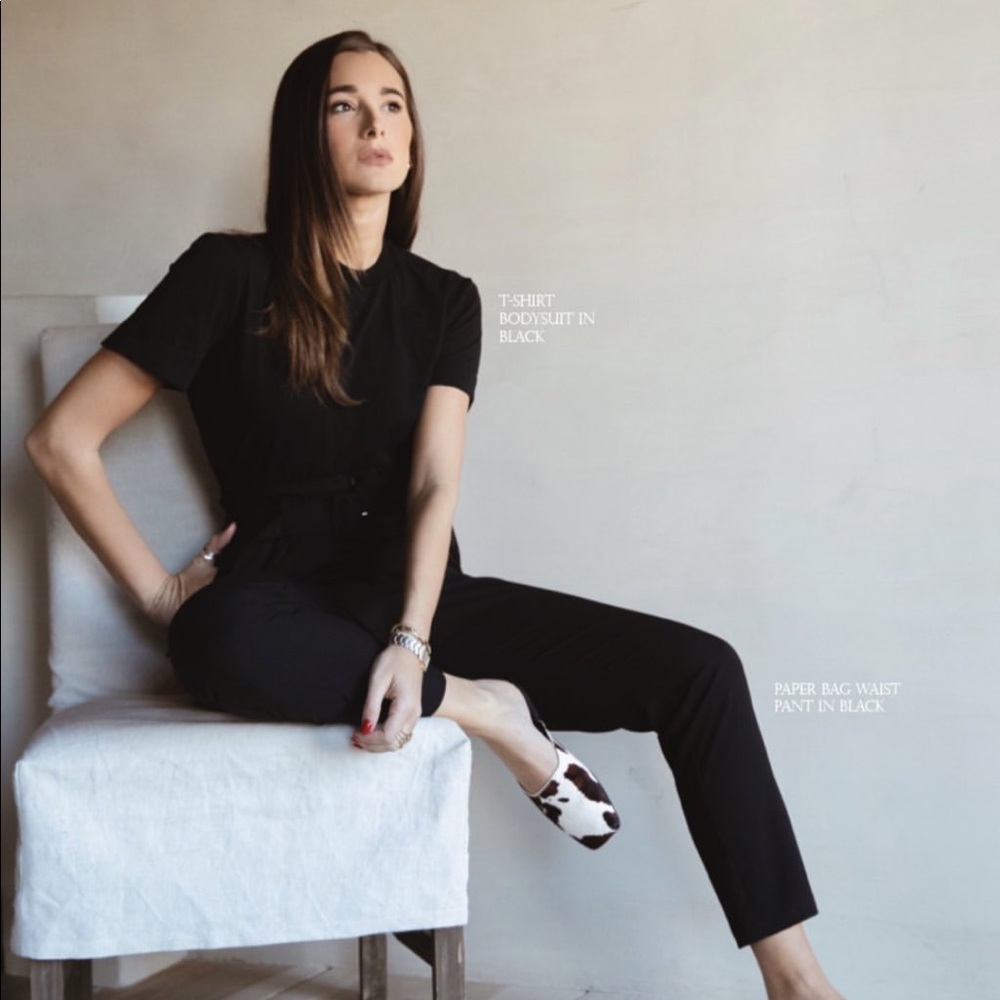 Danielle Bernstein t-shirt bodysuit M (Black) NWT